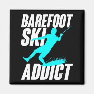 Aimant Addict ski pieds nus humoristique pieds nus sport