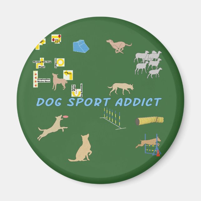 Aimant Addict Sport de chien (Devant)