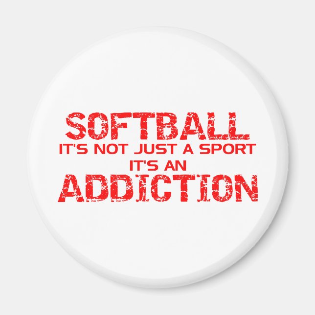 Aimant Addiction au softball (Devant)