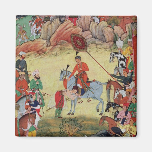 Aimant Adham Khan rend hommage à Akbar à Sarangpur, Ce (Devant)