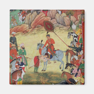 Aimant Adham Khan rendant hommage à Akbar chez Sarangpur