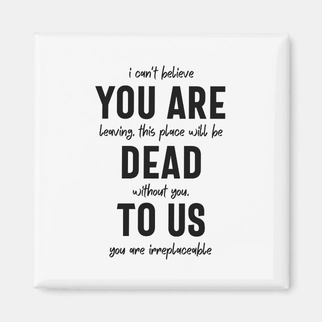 Aimant adieu du collègue, retraite, adieu du collègue, (Devant)