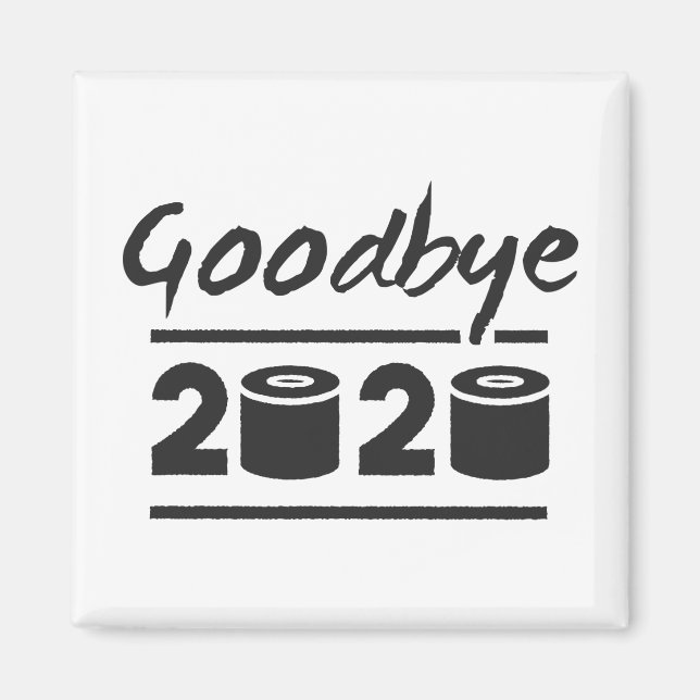 Aimant Adieu papier toilette 2020 - c’est fini (Devant)