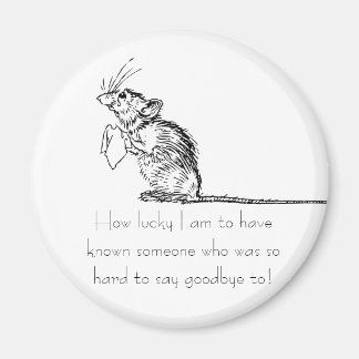 Aimant Adieu triste souris