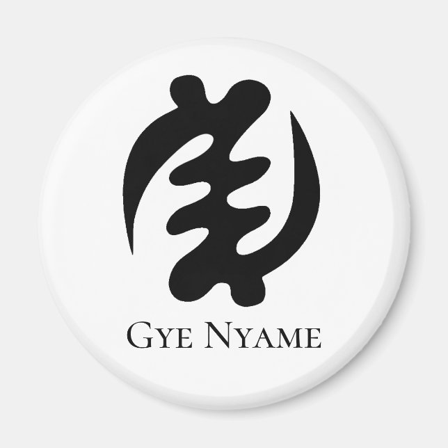 Aimant Adinkra Symbole GYE NYAME La suprématie de Dieu (Devant)