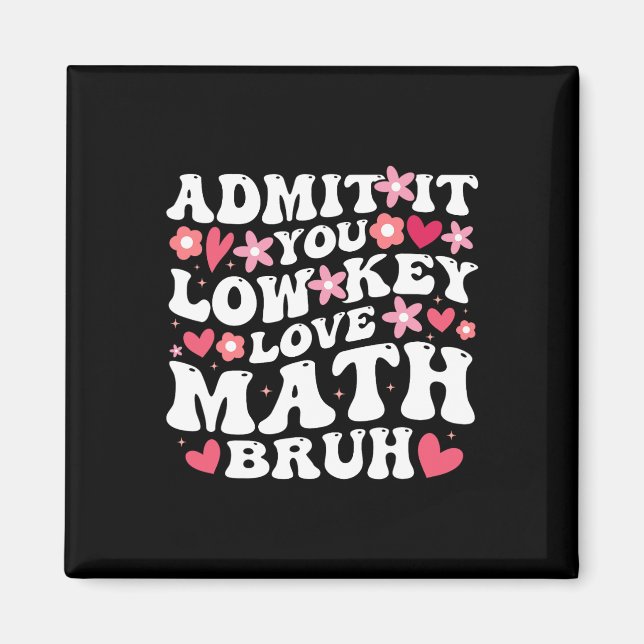 Aimant Admettez-le, vous aimez discrètement les maths, fr (Devant)