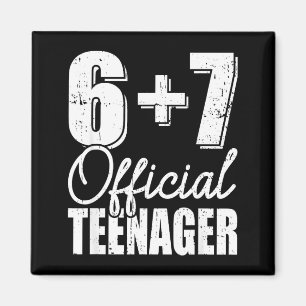 Aimant ado de 6 + 7 13e anniversaire