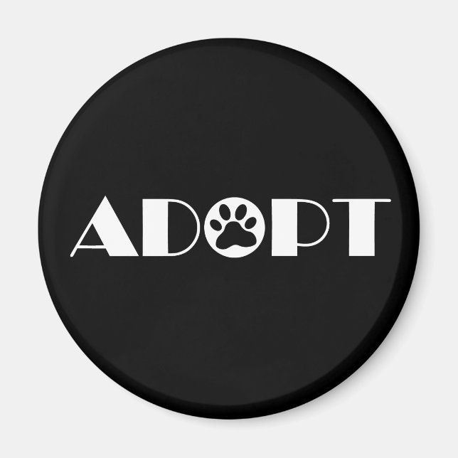 Aimant Adopter le chien patte (Devant)