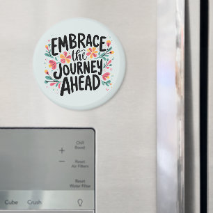 Aimant Adopter le voyage à venir Typographie florale boho