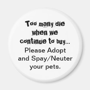 Aimant Adopter Spay Neuter Animaux Quote