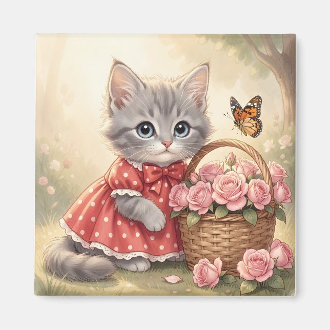 aimant adorable chaton (Devant)
