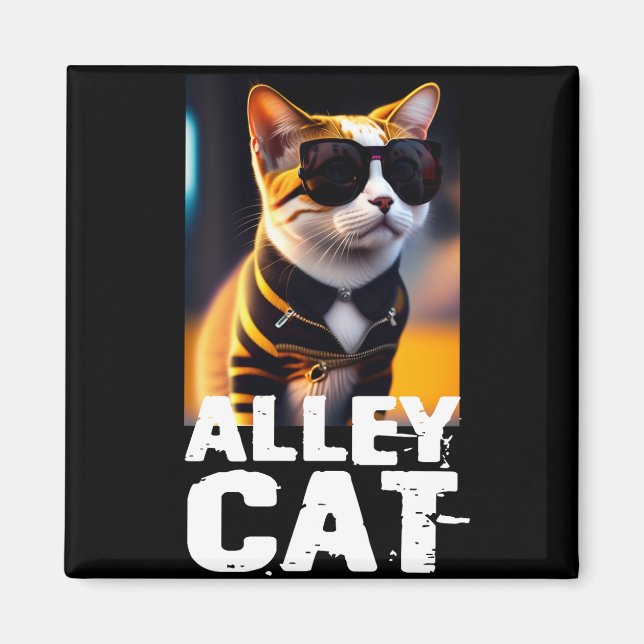 Aimant Adorable Cute Cat en Tiger Tracksuit (Devant)