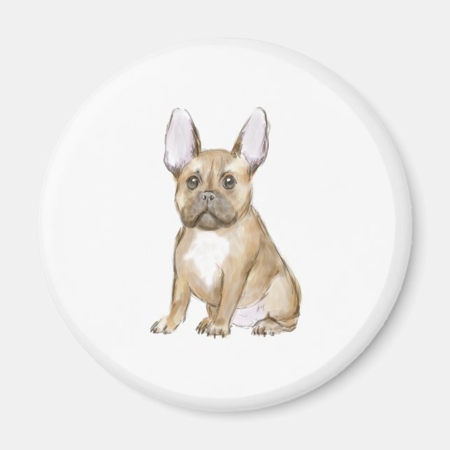 Aimant Adorable french bulldog puppy (Devant)
