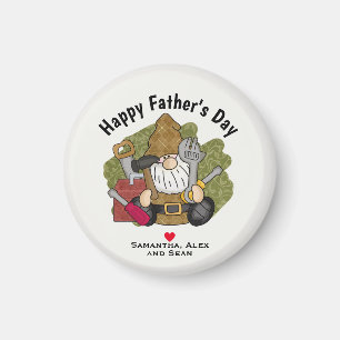 Aimant Adorable Handyman & Carpenter Garden Gnome