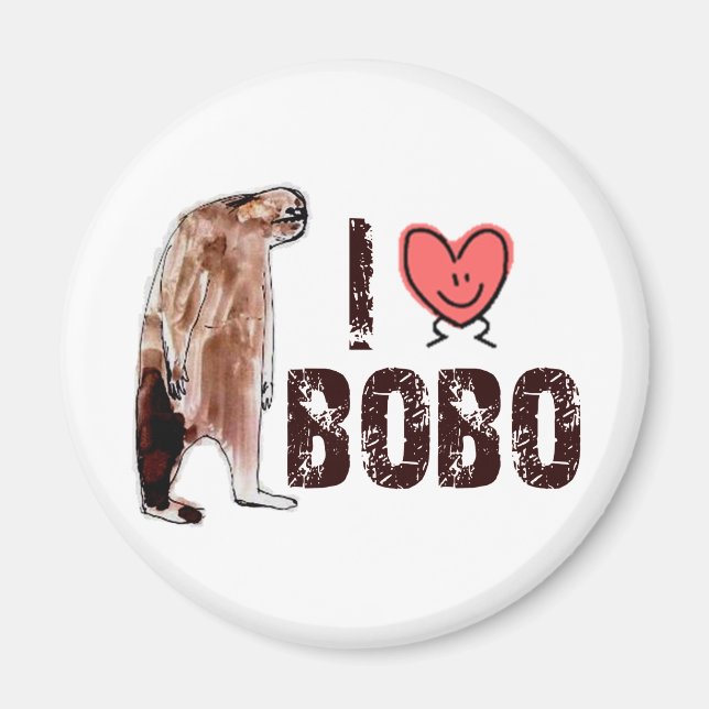 Aimant Adorable ! I LOVE <3 BOBO design - Trouver Bigfoot (Devant)