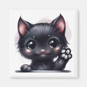Aimant Adorable Kawaii Chat noir