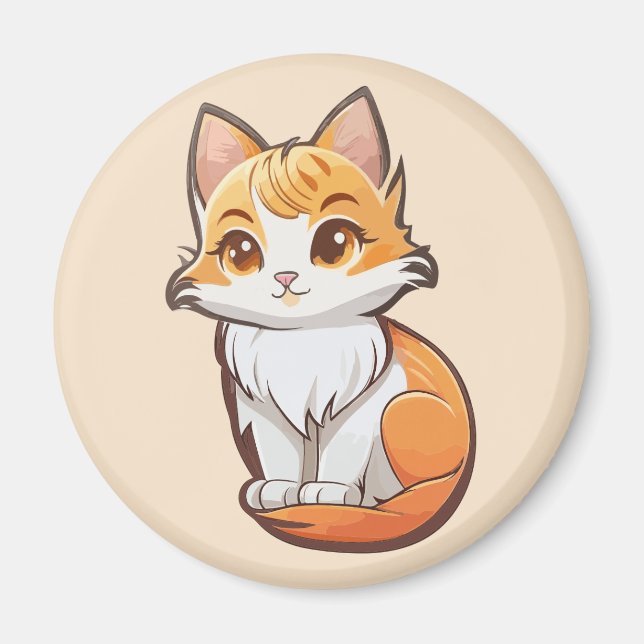 Aimant Adorable Kawaii Kitten (Devant)