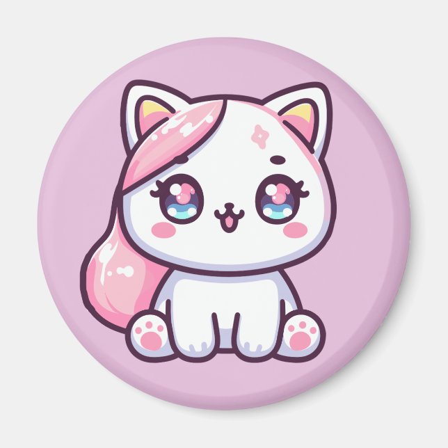 Aimant Adorable Kawaii Kitten (Devant)