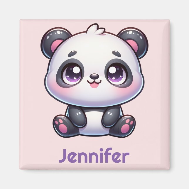 Aimant Adorable Kawaii Panda Conception personnalisée (Devant)