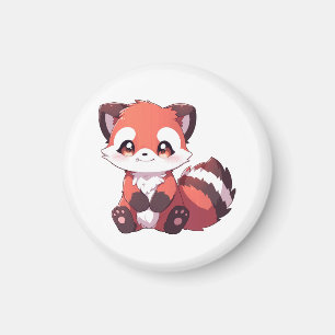 Aimant  adorable panda rouge