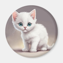 adorable petit chaton blanc