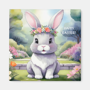 Aimant adorable petit lapin, Pâques