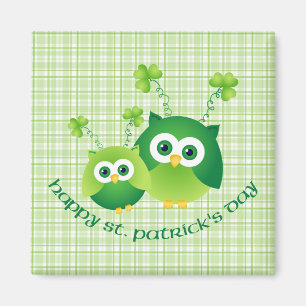 Aimant Adorable St. Patrick's Day Owl Tees