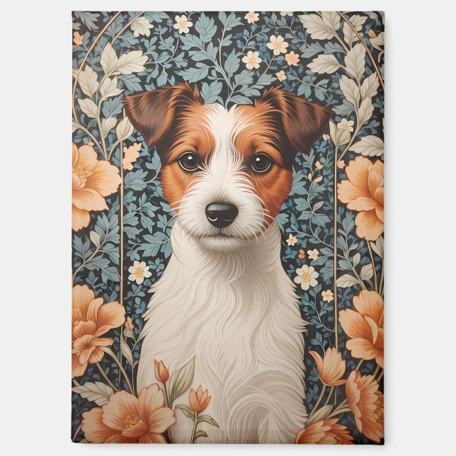 Aimant Adorable Terrier Jack Russell Inspiré de William M (Recto)
