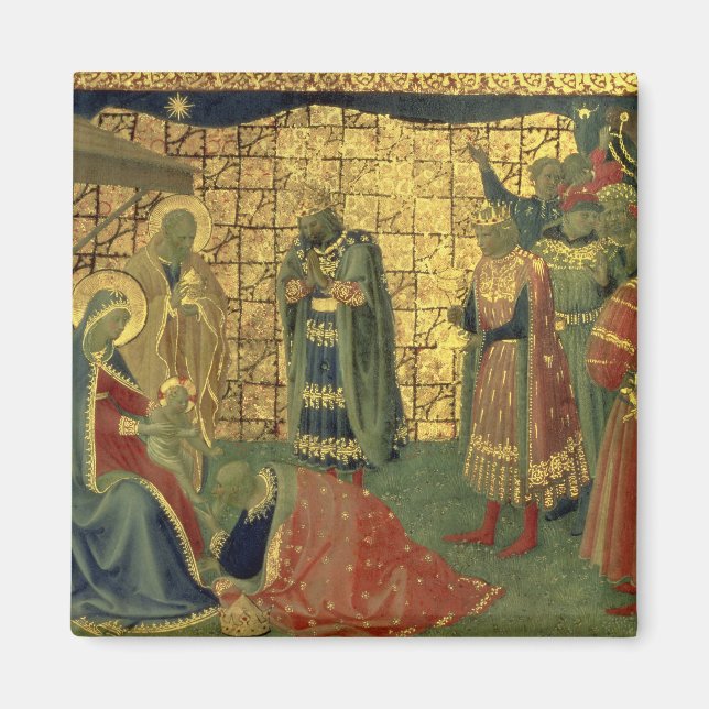 Aimant Adoration of the Magi, détail from a predella pane (Devant)