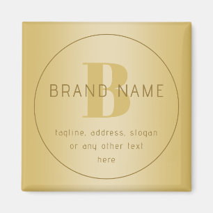 Aimant Adresse de retour minimaliste en or stylisée moder