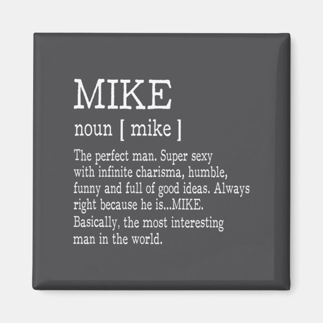 Aimant Adult Definition First Name Mike Men Funny  (Devant)