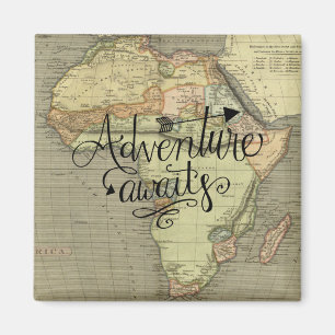 Aimant Adventure Attend la carte de l'ancien monde