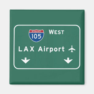 Aimant Aéroport LAX de Los Angeles I-105 W Interstate Ca 
