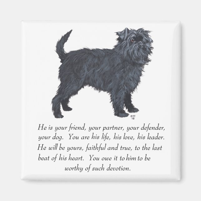 Aimant Affenpinscher Souvenir (Devant)