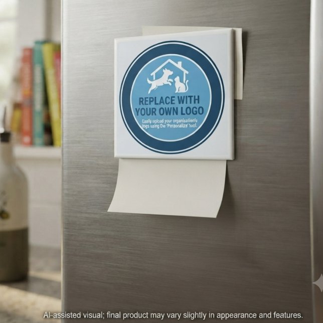Aimant Affichage de la sensibilisation au logo de l'organ (Professional 2" x 2" custom logo refrigerator magnet for pet rescue organization awareness.)