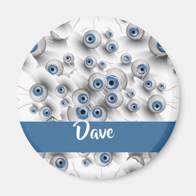 Aimant Affichage d'effroi du nom personnalisé (Devant)