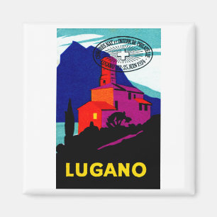Aimant Affiche 1934 philatelique de Lugano