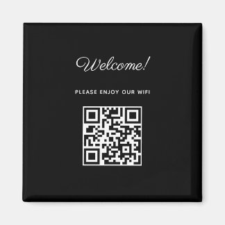 Aimant Affiche de bienvenue WIFI avec code QR