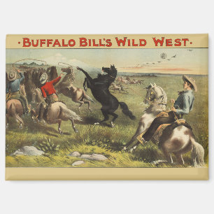 Aimant Affiche de cow-boy de l'Ouest sauvage de Buffalo B