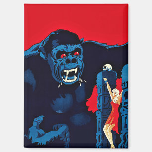 Aimant Affiche de film Iconique Roi Kong Singe Géant Mons