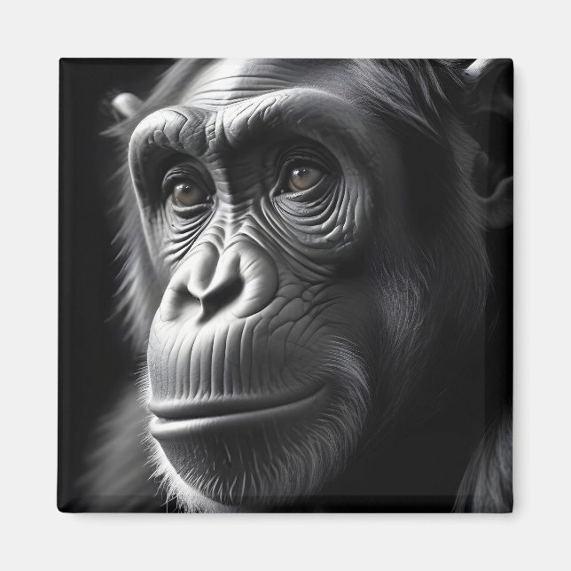Aimant Affiche de la faune majestueuse de la vie de chimp (Devant)
