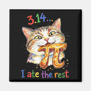 Aimant Affiche de menu de tarte drôle de jour de Pi 3.14