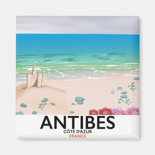 Aimant Affiche de plage d'Antibes France