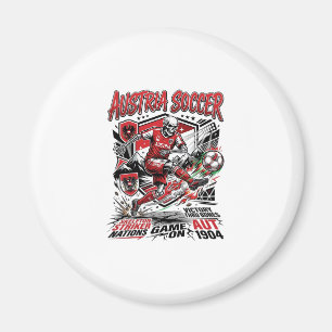 Aimant Affiche de squelette de football d'Autriche Style