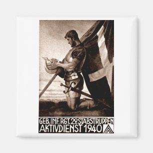 Aimant Affiche de Suisse de 2ÈME GUERRE MONDIALE