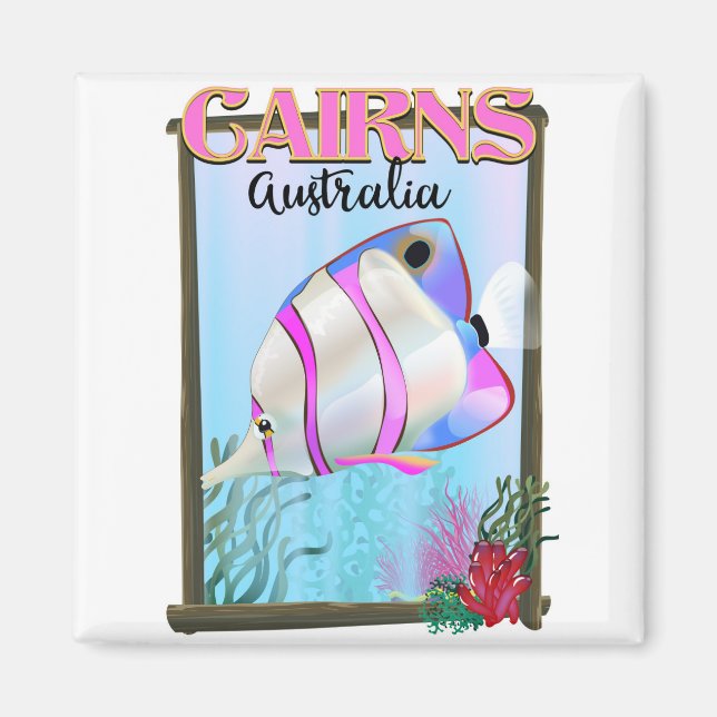 Aimant Affiche de vacances à Cairns Australie (Devant)