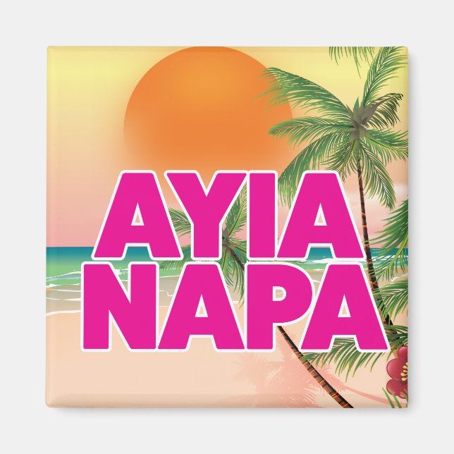 Aimant Affiche de vacances d'Ayia Napa (Devant)