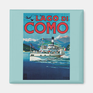 Aimant Affiche de Vintage voyage de Lago Di Como