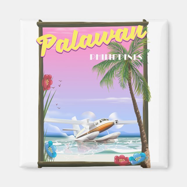 Aimant Affiche de vol Palawan Philippines (Devant)