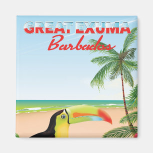 Aimant Affiche de voyage à la Barbade Great Euxma